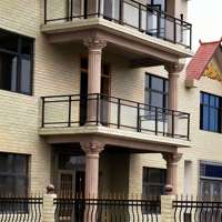 Chofon Innen-Treppenglasgeländer Edelstahl Quadratischer Pfosten Reling Einfache Balkon- und Hausdekoration Handlauf Spiegelglanz