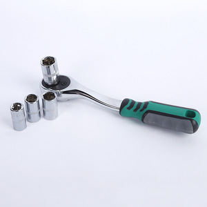 Socket Wrench <b>Set</b> 1/4 In Crv Steel 72 Tooth Ratchet For Auto And Home Repair - Product Image 1