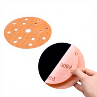 Disque de ponçage de 6 pouces à 17 trous en oxyde d'aluminium, papier abrasif pour le polissage automobile, disque de ponçage automobile, papier abrasif automobile