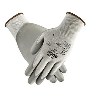 Guantes de Seguridad Industriales Resistentes a Cortes, Antideslizantes, Resistentes a la Abrasión, Duraderos, Puños de Punto de PU+Poliéster, Guantes de Mecánico - Product Image 1