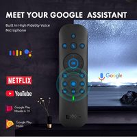 Télécommande vocale avec Air Mouse rétroéclairé 2.4G WiFi/BT5.0 - Compatible avec Nvidia Shield, PC, Projecteur, Android TV Box HTPC G60S Pro