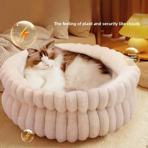 Thick Warm Cat <b>Bed</b> Nest Soft <b>Dog</b> Kennel Plush Sleeping Cushion Anti-Slip Winter Pad for Small <b>Medium</b> Large Cats Comfortable Cats - Product Image 2