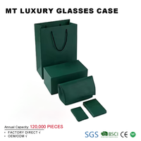 Trousse magnétique de luxe pour lunettes de soleil, logo personnalisé, sac de rangement délicat pour lunettes en cuir artificiel, coffret d'emballage pour lunettes de soleil