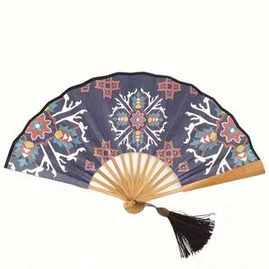 Abanicos Plegables Personalizados al por Mayor de Fábrica con Diseño de Libélula de Bambú, Estilos Pintados para Bodas, Ideales para Música y Eventos. - Product Image 5