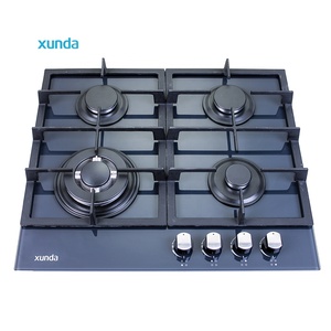 Estufa de Gas para Cocina, <span class=keywords><strong>Precio</strong></span> de Fábrica Xunda, Cuisinière a Gaz, Vidrio de 8mm, 4 Quemadores, Encimera de Gas Integrada para RV y Hoteles - Product Image 2