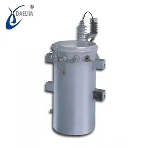 Gray Color Single Phase Pole Mounted Oil Immersed Distribution Transformer 37.5KVA 13200V 240/120V