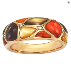 Conjunto de joyas de nácar Anillo de nácar con diamantes <span class=keywords><strong>Significado</strong></span> de nácar blanco - Product Image 4