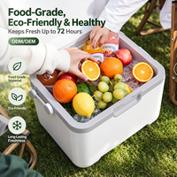 Ensemble de glacières portables 9L 15L en PP de qualité alimentaire, isolation en mousse PU, pour le stockage de boissons, étanches, avec loquet, fournisseur personnalisé