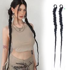 Capelli lunghi da donna finti capelli penzoloni in gomma pezzi per extension capelli umani Prop - Product Image 1