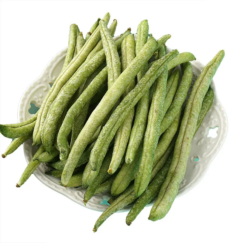 건강한 간식 탈수 야채 저온 진공 튀김 녹색 콩 파삭 파삭 한 끈 콩