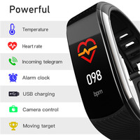 Reloj de pulsera inteligente C6T, rastreador de salud física con control de la temperatura corporal, pulsera impermeable operada por Android