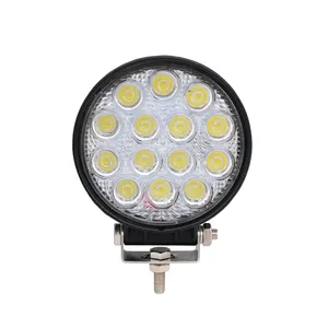 Waterproof great white 12v 4.5inch 42w round led driving lights for trucks