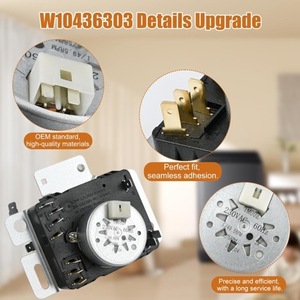 ตัวตั้งเวลาเครื่องอบผ้า W10436303 WPW10436303 อะไหล่ทดแทน พลาสติกไฟฟ้า ทนทาน ผลิตในจีน - Product Image 3