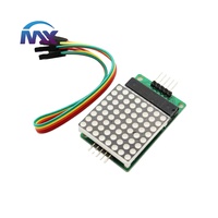 Modul Tampilan Dot Matrix 8x8 MAX7219 Papan Pengembangan dengan Kontrol Mikrokontroler dan Komunikasi I2C
