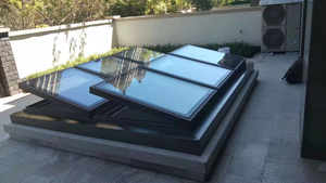 Puits de lumière en alliage d'aluminium à ouverture coulissante automatique, à persiennes, design moderne, commande électrique intelligente à distance pour <span class=keywords><strong>grenier</strong></span>, villa, maison - Product Image 2