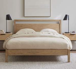 Wood Furniture Simple Style Hotel Bedroom Wood <b>Platform</b> <b>Bed</b> Double King Size <b>Bed</b> <b>Frame</b> - Product Image 1