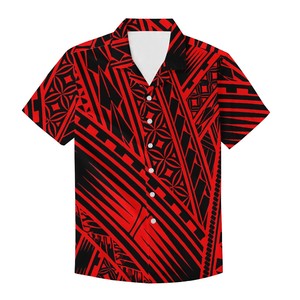 Camicia hawaiana con stampa 3D, polo da <span class=keywords><strong>uomo</strong></span>, abbigliamento estivo <span class=keywords><strong>a</strong></span> maniche corte, stampa tribale con tatuaggi floreali, camicia casual, ampia e traspirante - Product Image 3