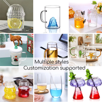 Tasses en verre à paroi simple de 14 oz et 15 oz, en borosilicate, faites à la main, personnalisables, pour café, vin et jus – Vente en gros