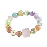 Bracelet en perles multigemmes en améthyste violette, motif renard à neuf queues, pour femme, idéal pour le bureau/carrière, bijoux en gros