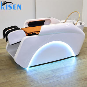 Kisen Nouveau Design Salon Shampooing Tête de Lit Spa Table Mode Lumière <span class=keywords><strong>Cheveux</strong></span> Lavabo Évier pour Big Fat People - Product Image 2