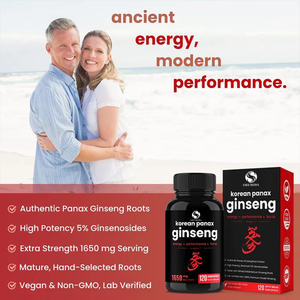 <span class=keywords><strong>Capsules</strong></span> de <span class=keywords><strong>Ginseng</strong></span> Coréen et Extrait de Curcuma Rouge en Poudre OEM/ODM Marque Privée – Énergie, Concentration et Performance pour Adultes - Product Image 4