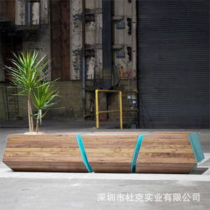 Modular <b>Wood</b> <b>Bench</b> DK-111 Durable Outdoor Patio <b>Bench</b> Commercial Use - Product Image 5