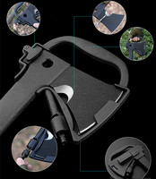 Hache de chasse multifonctionnelle pour le camping, en acier inoxydable, hache de survie en plein air avec sifflet et allume-feu