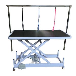 طاولة تجميل الحيوانات الأليفة الكهربائية المهنية الفاخرة 220 فولت من الفولاذ المقاوم للصدأ مع قفازات إزالة شعر الكلاب الآمنة والناعمة - Product Image 2