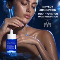 Sérum facial anti-âge au peptide GHK-Cu et à l'acide hyaluronique, sérum aux peptides de cuivre bleu pour le visage, anti-rides, raffermissant et réparateur