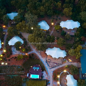 4シーズン対応の豪華グランピングリゾートテント（バスルーム、キッチン、ドア、寝室1室、リビングルーム付き）プレハブホテルホーム - Product Image 5