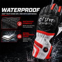 Guantes de Moto Eléctricos con Calefacción de 3 Niveles, Transpirables, Protección Completa para los Dedos, para Hombres y Mujeres