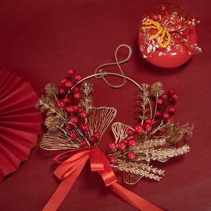 CallaFloral Decoración de Pared con Frutas de la Fortuna Artificiales, Rojo Dorado, Decoración para el Hogar de Año Nuevo CF01086 - Product Image 1