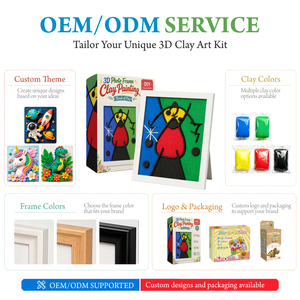 Kit de pintura de arcilla 3D al por mayor para marcos de fotos, arte en relieve de flores para jarrones, no tóxico, decoración del hogar DIY, regalo para niños, OEM - Product Image 6