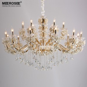 <span class=keywords><strong>Lampadario</strong></span> a Fiore in Cristallo Dorato Francese MEEROSEE, <span class=keywords><strong>Candelabro</strong></span> per Matrimoni, Vendita all'Ingrosso MD2646 - Product Image 2