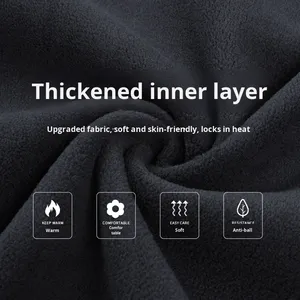 Camicia Casual di Alta Gamma per <span class=keywords><strong>Uomo</strong></span>, Foderata in Pile con Perline in Fibra di Poliestere, Calda, Nuova Collezione Autunno-Inverno 2025, Camicia Interna Spessa per Business - Product Image 4