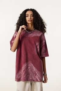Yingling 2025 hommes étiquette personnalisée impression soleil fané Batik lavé surdimensionné <span class=keywords><strong>t</strong></span>-<span class=keywords><strong>shirt</strong></span> 270g pierre lavé <span class=keywords><strong>peinture</strong></span> coton Baggy Long <span class=keywords><strong>T</strong></span> - Product Image 6