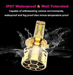 Vente Flash Usine : Ampoules LED <span class=keywords><strong>K100</strong></span> <span class=keywords><strong>GOLD</strong></span> CSP3570 pour Phares Automobiles, Accessoires Plug and Play pour Phares de Voiture - Product Image 2