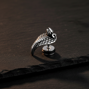 Edelstahl Punk Körperschmuck Verlobungs-Flachohrringe für Damen mit Schlangen-Design <span class=keywords><strong>Fake</strong></span> Ohr-<span class=keywords><strong>Tunnel</strong></span> - Product Image 6