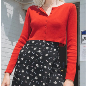 <span class=keywords><strong>Cardigan</strong></span> <span class=keywords><strong>Basic</strong></span> da donna alla moda autunnale maglioni a maniche lunghe in maglia Raver Cropped Top coreano <span class=keywords><strong>cardigan</strong></span> sottili in tinta unita - Product Image 5