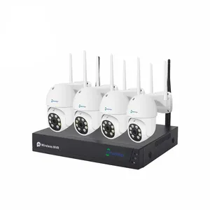 4K WiFi PTZ Dome telecamera di sicurezza impermeabile IP kit di visione notturna funzione Pan-Tilt 5MP risoluzione P2P CCTV