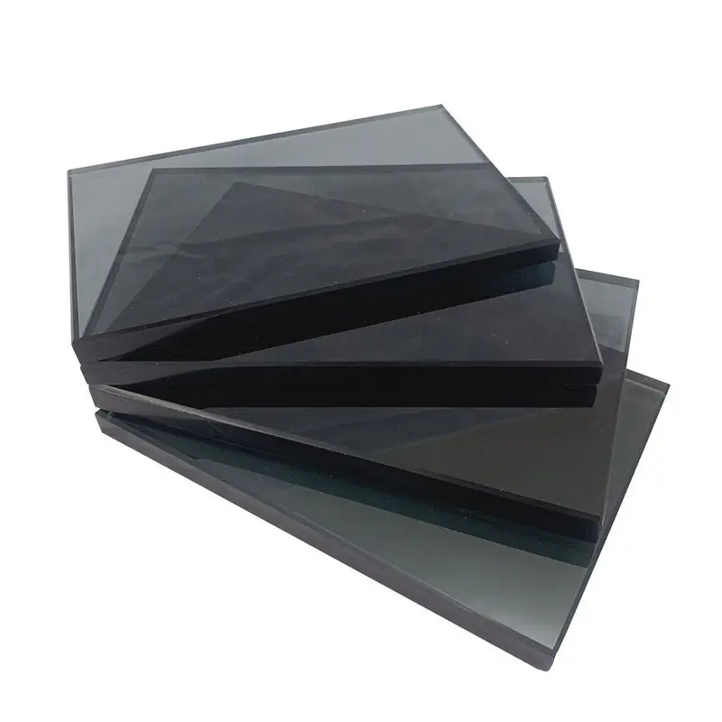 Verre flottant teinté gris clair fumé, 8mm, 6mm, 5mm, 4mm, couleur teintée, euro gris, feuille de fenêtre réfléchissante, prix du verre