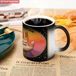 Mug magique Heat Reveal, noir givré, 11 oz, en céramique, avec design changeant de couleur, pour cadeau de la Saint-Valentin - Product Image 5
