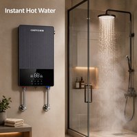 Chauffe-eau électrique instantané sans réservoir 7000W avec boîtier en plastique et commande intelligente pour évier de cuisine, camping-car, voiture et garage