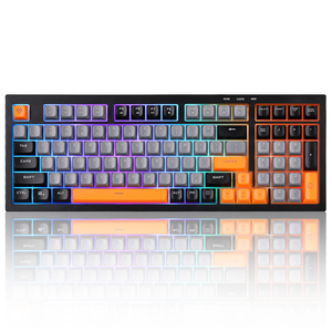 YUNZII D98 <span class=keywords><strong>clavier</strong></span> à <span class=keywords><strong>membrane</strong></span> rvb filaire 98 touches <span class=keywords><strong>clavier</strong></span> de jeu de bureau silencieux avec pavé numérique étanche Anti Ghosting - Product Image 2
