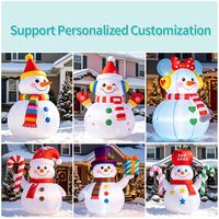Bonhomme de neige gonflable géant en tissu Oxford imperméable avec lumières LED, résistant au soleil, durable, facile à installer, couleurs personnalisables