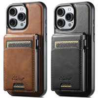 Étui de téléphone SUTENI pour iPhone 17 Pro Max avec chargement magnétique sans fil, porte-cartes, portefeuille, boîte à cartes à bouton, cadre photo, compatible 16 15