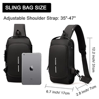 Bolso Bandolera de Moda Tipo Nuevo para Hombre, Multifuncional, Impermeable, con Puerto de Carga USB, Cierre con Contraseña, Bolso de Pecho
