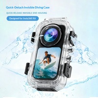 Boîtier de plongée étanche 60 m pour DJI Osmo Action 3/4, étui sous-marin transparent en PC avec interface magnétique à dégagement rapide
