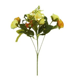 Bouquet de roses artificielles en soie blanches pour la décoration de la maison et des mariages, fabriqué en Chine - Product Image 5