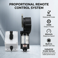 Promotion : Télécommande filaire automatique en métal pour moteurs hydrauliques 12V/24V, étanche IP68, avec 1 moteur, 1 carte de commande et 1 joystick